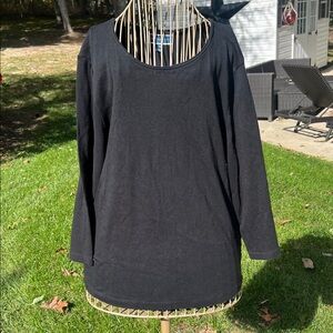 Karen Scott Black Long Sleeve Top